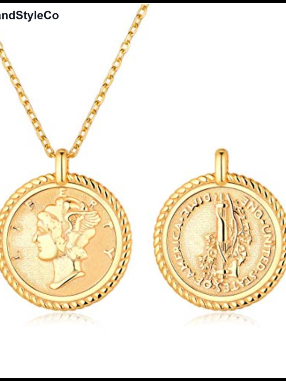 Sterling Silver Coin Pendant Necklace Vintage Round Disc Dainty Jewelry